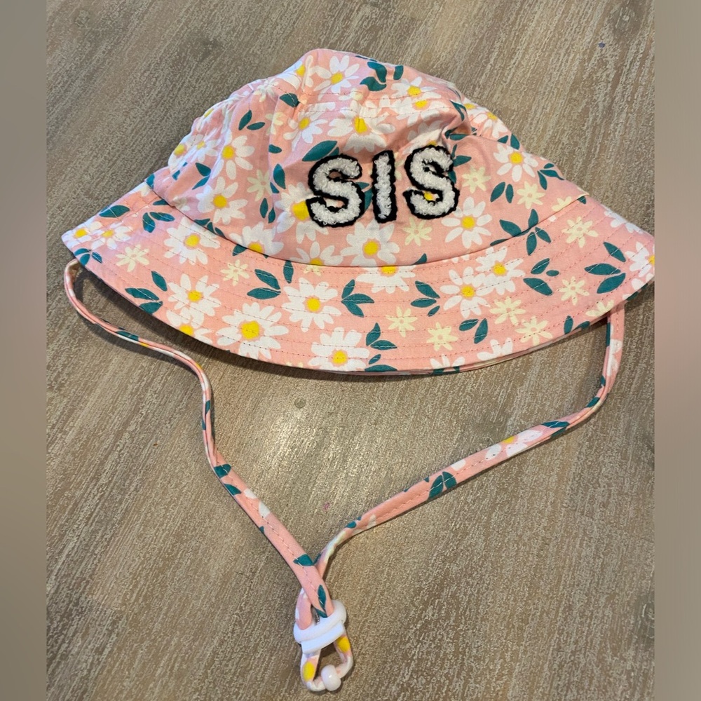 spearmintlove Kid’s Bucket Hat Floral Small “sis”